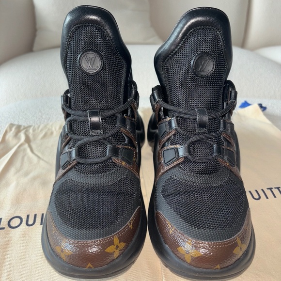 Louis Vuitton Sneakers Black/Monogram Size 36 1/2 - Picture 3 of 8